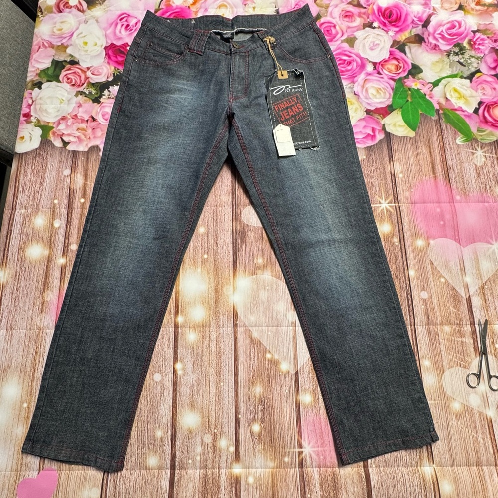 Men's Bootcut Jeans - Dark Indigo with Subtle Red Stitching